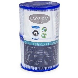 Bestway Filtro VI per Lay-Z-Spa, confezione da 2: cartucce di ricambio per sistemi di filtraggio idromassaggio.