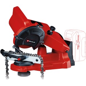 Affûteuse de chaîne à batterie Einhell GE-CS 18 Li Solo (sans batterie/chargeur) pour affûter les chaînes.
