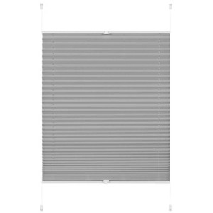 Gardinia Easy Fix Plissee Greta, gris pierre, 90x130 cm. Store plissé occultant avec deux rails de manœuvre.