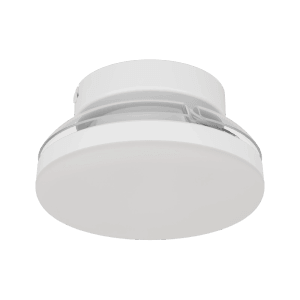 Ventilatore da soffitto LED Eglo Hovley bianco, Ø 41 cm, con luce dimmerabile e pale visibili.