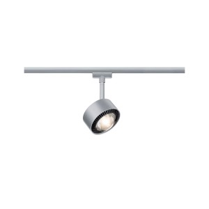 Spot LED Paulmann URail Aldan, noir/chrome mat, dimmable, sur système de rail.