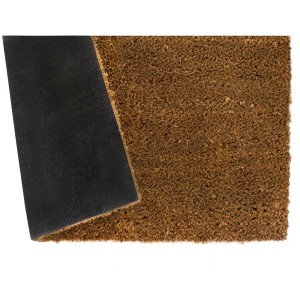 Paillasson coco, 40x60 cm, fibre naturelle robuste pour retenir la saleté dans l'entrée.