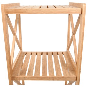 Étagère MSV en bambou, 3 niveaux, pour salle de bain et plus.