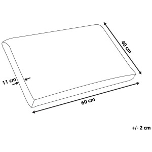 Image de l'oreiller haut Emin Memory Foam Gel, 60x40 cm, avec dimensions.