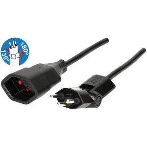 Rallonge TD Max Hauri noire (10 m) avec fiche ClipClap rotative.