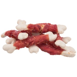 Trixie Premio Duckies snack per cani, petto d'anatra essiccato avvolto attorno a ossi, 100g.