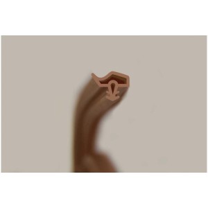 Joint de porte marron Roro EV0815 pour huisseries en bois, longueur 5 m.