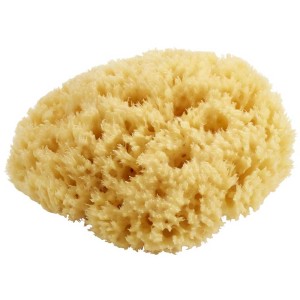 Spugna naturale non sbiancata, circa 13 cm, per bagno, doccia e pulizia.