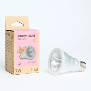 Lampada per piante a LED Venso E27 Cultura 7W con confezione. Luce per piante per la promozione della crescita.