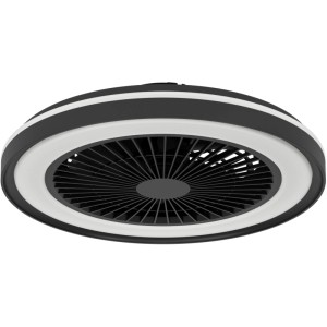 Ventilatore da soffitto nero Eglo Sint André con LED, Ø 49,2 cm.
