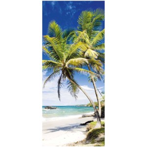 Pannello doccia Breuer con palme, 90x210 cm, per una facile ristrutturazione del bagno.