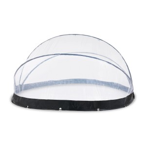 Couverture de piscine Exit ECO Ø 460 cm : Dôme de piscine transparent pour piscines hors sol.