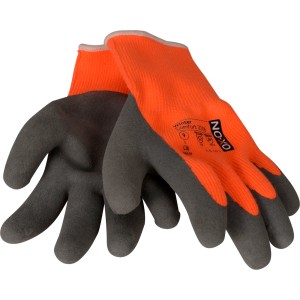 Guanti invernali OX-ON Comfort 3306, arancio-grigio, taglia 7, per lavori in ambienti freddi.