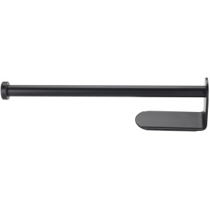 Porta rotolo da cucina Wenko Nio nero autoadesivo in alluminio, larghezza 27,5 cm.