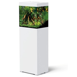 Oase Aquarium-Set Styleline 85 Bianco con mobile e piante.