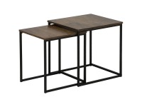 Beliani Table d'appoint Denny MDF Noir 2 pcs