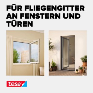 tesa Insect Stop nastro a strappo Premium per zanzariere. Finestra aperta e porta-finestra con protezione insetti.