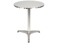 Nouvel Gartentisch rund klappbar Aluminium Silber Ø 60 x 72 cm