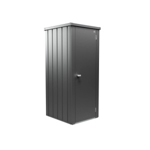 Armoire de terrasse Biohort Julia Gr. L, gris foncé métallisé, idéale balcon & terrasse.