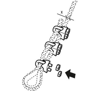 Serre-câble en acier Conacord, adapté aux câbles jusqu'à Ø 8 mm, pour une fixation sûre des câbles polyvalents.