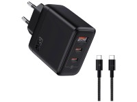 Schönenberger Caricabatteria Fast Charger Nero 3 porte GaN 65 W
