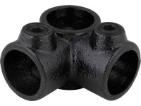 Eckstück 90° durchgehend Schwarz