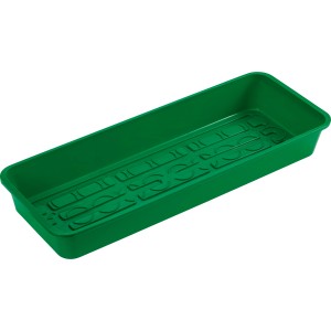Vassoio serra verde (54x20x7cm) per la propagazione di piante con scanalature e fori per pastiglie di torba.