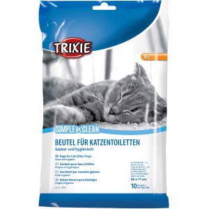 Sacs à litière Trixie Simple'n'Clean XL, 10 pièces, pour des toilettes propres.