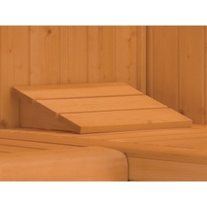 Appuie-tête de sauna Weka en bois clair pour une détente optimale.