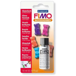 Vernis brillant Fimo à base d'eau, flacon de 35 ml pour surfaces Fimo brillantes.