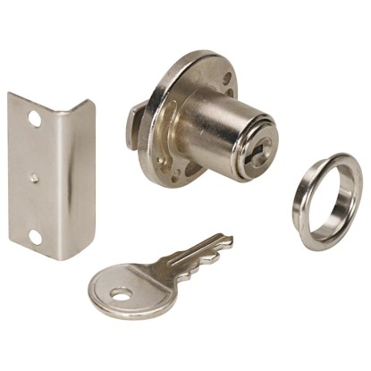 Hettich Zylinder-Klappenschloss Stahl Vernickelt Ø 18 mm