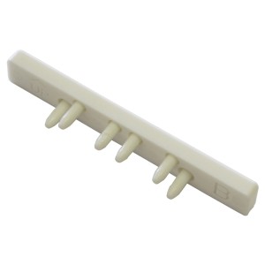 Gardinia terminale, confezione da 2, per binario per tende in alluminio a 2 vie, bianco.