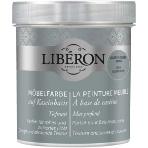 Libéron pittura per mobili a base di caseina, Grigio Gustaviano, barattolo da 0,5 l. Pittura effetto per mobili.