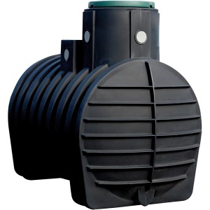 Citerne de rétention 4rain Mono Plus 4000 l noire pour la récupération et la rétention d'eau de pluie.
