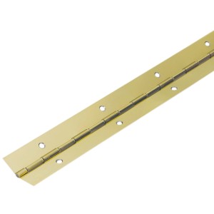 Cerniera a nastro Hettich, acciaio ottonato, 1200x32mm, per mobili e ante.