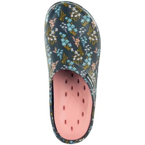 Zoccolo da donna Blackfox Lily, antracite con motivo floreale, taglia 36, ideale per giardino e tempo libero.