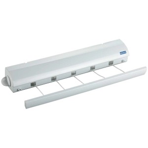 Stendibiancheria a muro Wenko estensibile in plastica, lunghezza 21 m.