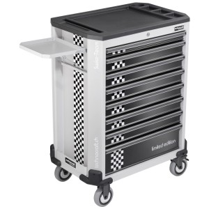 Servante d'atelier Technocraft Limited Edition avec 8 tiroirs, outils et roulettes.