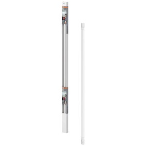 Osram LED-Lichtleiste Tubekit, 120cm, weiß, aus Polycarbonat. Verpackte und ausgepackte Leiste.