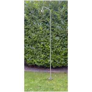 Doccia da giardino Diaqua Simple in acciaio inox con soffione e deviatore.