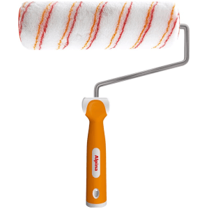 Alpina Farbroller Spritzfrei, 25 cm breit, mit orangefarbenem Griff. Ideal für Innenfarben.