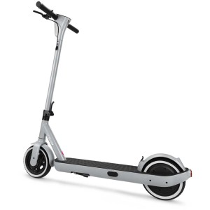 Trottinette électrique Soflow So One+ gris argenté avec une puissance de 1000 W. Trottinette électrique compacte pour adultes.
