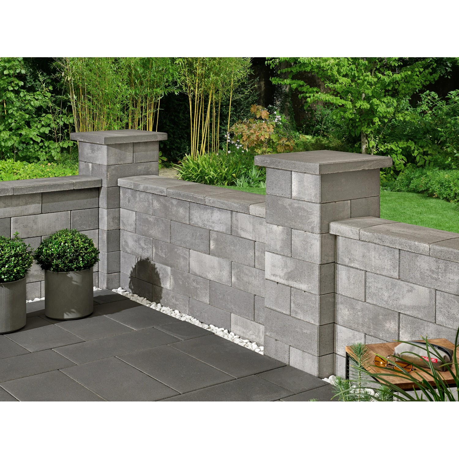 Kann Gartenmauer Lindeza Abdeckplatte GrauAlpin (HxBxT) 6 x 40 x 28 cm
