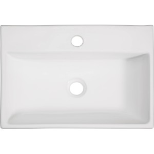 Vasque à poser rectangulaire blanche baliv WBA-7020 avec trou de robinet.