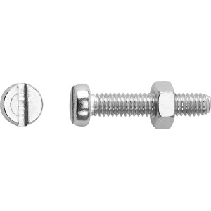 Vis filetée M4 x 10 mm fente inox 8 pcs