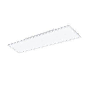 Plafoniera LED rettangolare bianca Eglo Salobrana-Z, 120x30 cm, per illuminazione smart.