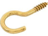 Schraubhaken Gebogen Messing Ø 3,0 x 40 mm / 6 Stk. Schraubhaken Gebogen Messing Ø 3,0 x 40 mm / 6 Stk.