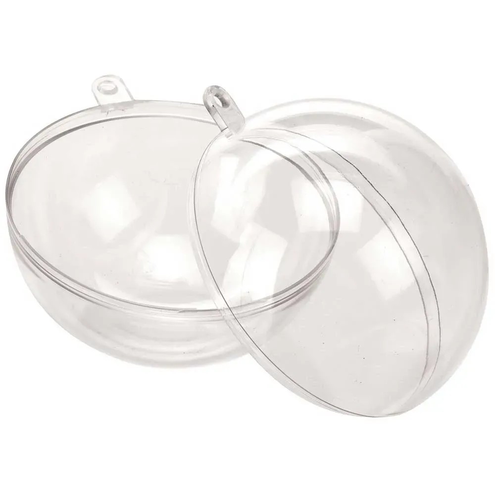 6 Boules Transparentes En Plastique - Diamètre 3 Cm - Pour Déco, Loisirs Créatifs Ou Jeux