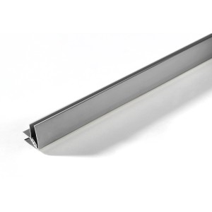 Angolare Grosfillex in alluminio a clip, 260 cm, per pannelli.