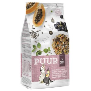 Witte Molen Puur mangime per pappagalli, confezione da 750g con semi, frutta ed erbe.